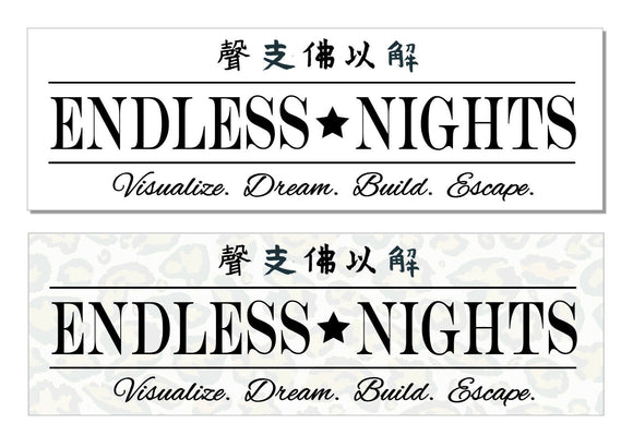 Endless Nights JDM Vinyl Sticker Decal Pack Lot of 2 Drifting Racing 4