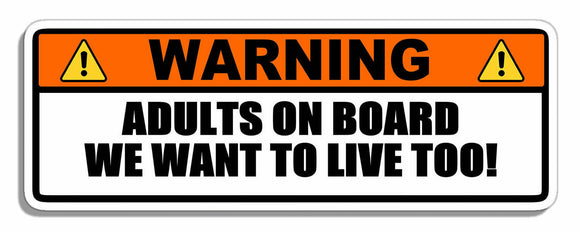 Warning Adults on Board JDM Drifting Drift Racing Baby on Board Funny Sticker 6