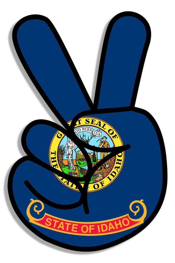 Idaho ID Flag Peace Shaka Funny Car Truck Window Bumper Cup Vinyl Sticker - OwnTheAvenue