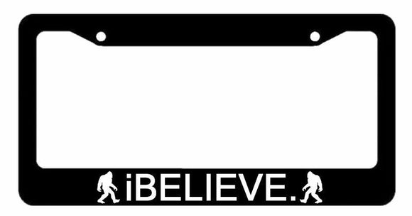 I Believe Sasquatch Yeti Bigfoot Model 2 Auto License Plate Frame - OwnTheAvenue