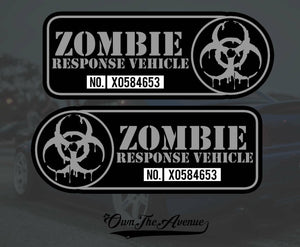 Zombie Response Vehicle Sticker Decal - 4" Left + Right Facing Fender - OwnTheAvenue