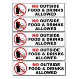 No Outside Food And Drink Decal Sticker - OwnTheAvenue