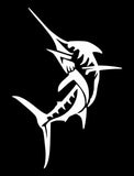 Swordfish Saltwater Decal Fishing Cup Laptop Car Window Bumper Truck White