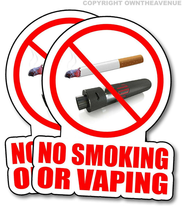 No Smoking Or Vaping Store Shop Retail Business Vinyl Sticker Decal 4