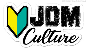 JDM Culture Drift Drag Drifting Wakaba Leaf Racing Vinyl Decal Sticker 4"