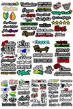 10 Random JDM Drifting Racing Vinyl Sticker Decals - Model: MG10R-34