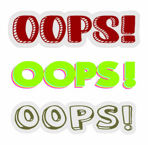 3 Pack / Lot OOPS! BooBoo Dent Car Scratch Ding Ouch Funny JDM Vinyl Stickers 4" - OwnTheAvenue