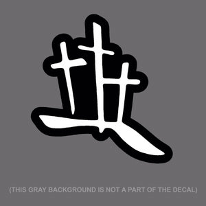 Calvary Hill Christian Christ Cross Auto Vinyl Decal Sticker 5" Digital Printed - OwnTheAvenue