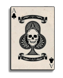 Skull Ace of Spades Motorcycle Helmet Chopper Biker Bumper Sticker Decal 4" - OwnTheAvenue
