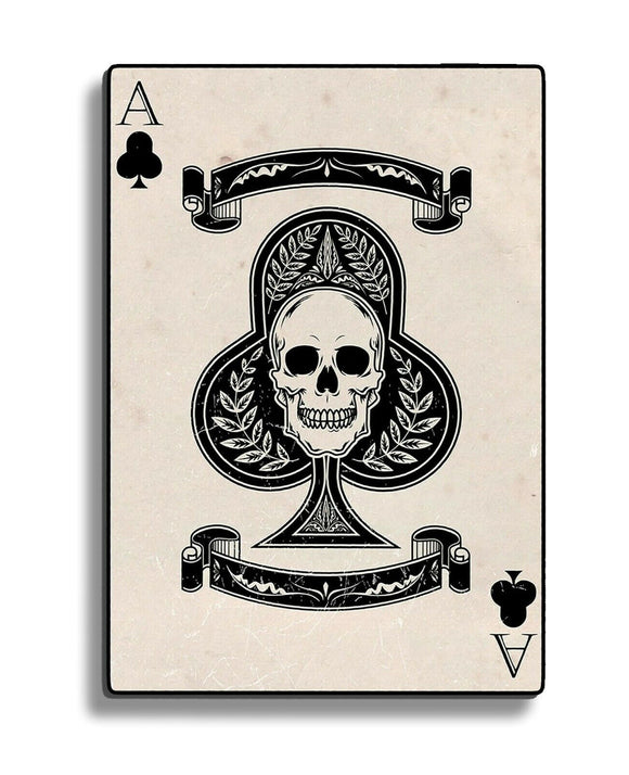 Skull Ace of Spades Motorcycle Helmet Chopper Biker Bumper Sticker Decal 4