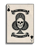 Skull Ace of Spades Motorcycle Helmet Chopper Biker Bumper Sticker Decal 4" - OwnTheAvenue