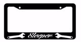 JDM Sleeper White Race Drift Low Turbo Black License Plate Frame (sleeperfr8m) - OwnTheAvenue