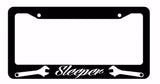 JDM Sleeper White Race Drift Low Turbo Black License Plate Frame (sleeperfr8m)