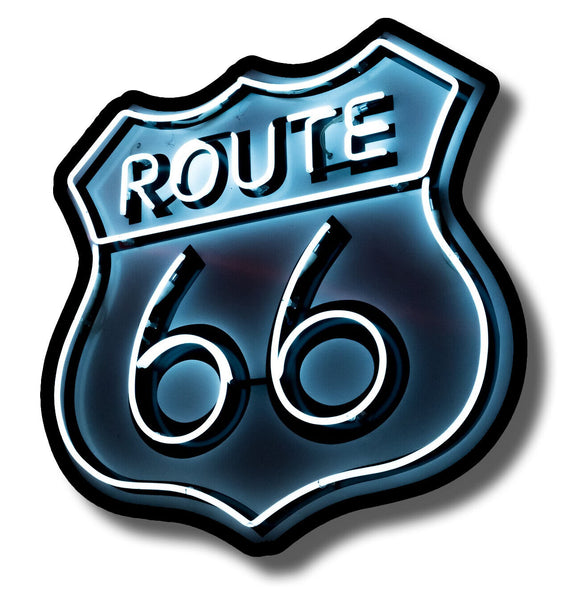 Route 66 Retro Neon Motorcycle JDM Racing Bopper Chopper Hot Rod Vinyl Sticker - OwnTheAvenue