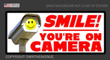 Smile you're on camera sticker video security system warning alarm decal #SOCF - OwnTheAvenue