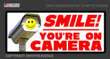 Smile you're on camera sticker video security system warning alarm decal #SOCF