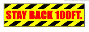 Stay Back 100ft Feet Driver Business Tow Truck Safety Semi Vinyl Sticker Decal
