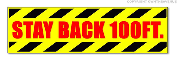 Stay Back 100ft Feet Driver Business Tow Truck Safety Semi Vinyl Sticker Decal