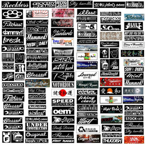 Automotive Sponsor Style JDM 120 Decals Stickers Pack V1 Car Racing Drift Lot