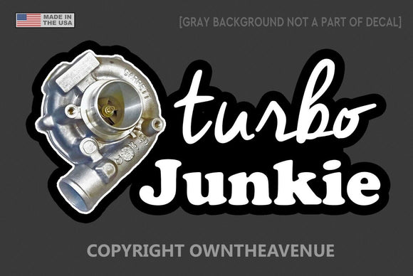 Turbo Junkie JDM Racing Drifting Race Drift Funny Drag Vinyl Sticker Decal 5