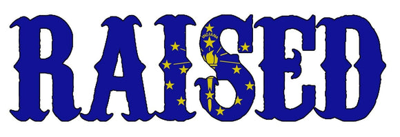 Indiana IN Flag Raised Vinyl Sticker - OwnTheAvenue