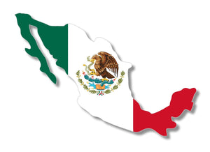 Mexico Shaped Mexican Flag Mexico Flag MX Car Truck Window Bumper Sticker Decal