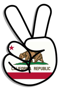 California Cali CA Peace Shaka Funny Car Truck Window Bumper Cup Vinyl Sticker 3.75" Inches Long - Model: 74739