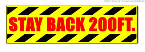 Stay Back 200ft Feet Driver Business Tow Truck Safety Semi Vinyl Sticker Decal