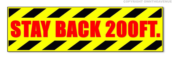 Stay Back 200ft Feet Driver Business Tow Truck Safety Semi Vinyl Sticker Decal