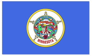 Minnesota MN Flag Car Truck Window Bumper Cup Laptop Cooler Decal Sticker 4"