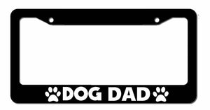 Dog Dad Paw Pet Funny K9 Car Truck License Plate Frame