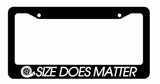 Size Does Matter Turbo Boosted Funny Dope JDM Black License Plate Frame - OwnTheAvenue