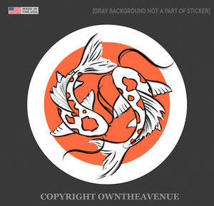 Koi Fish Vinyl Decal Sticker Pet Animal Car Laptop PC Tower 3.5" - OwnTheAvenue
