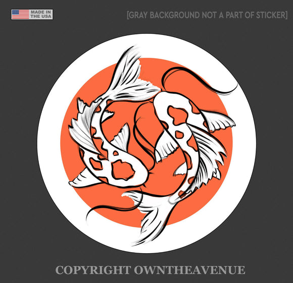 Koi Fish Vinyl Decal Sticker Pet Animal Car Laptop PC Tower 3.5