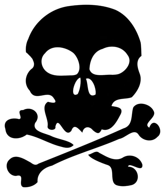 Skull and Crossbones Vinyl Die Cut Car Truck Window Cup Decal Sticker Custom001