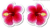 Hawaiian Hibiscus Flower Sticker Car Window Truck Vinyl Decal 2 PACK V-DRP42 - OwnTheAvenue