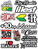 JDM Pack/lot Of 14 Vinyl Decal Sticker Bombing Low Stance Drift (Type2 Blessed) - OwnTheAvenue