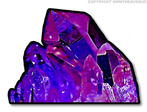 Crystals Galaxy Universe Hippie Spiritual Magic Wicca Witchcraft Sticker Decal - 4" Inches Long