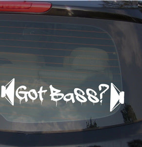 GOT BASS? JDM AUDIO SUBWOOFER AMP DECAL STICKER PUNCH KICKER STICKER FI BIG 17" - OwnTheAvenue