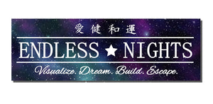 Endless Nights Japanese Stars And Space Drifting JDM Sticker Decal 7" - OwnTheAvenue