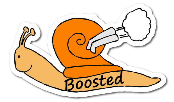 Boosted Snail Funny JDM Drifting Racing Drag Vinyl Sticker Decal 3.5