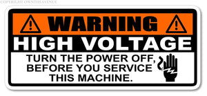 Danger High Voltage Electrical Safety Vinyl Label Sticker Decal 6" Model vRDHNDS - OwnTheAvenue