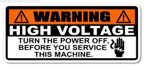 Danger High Voltage Electrical Safety Vinyl Label Sticker Decal 6" Model vRDHNDS
