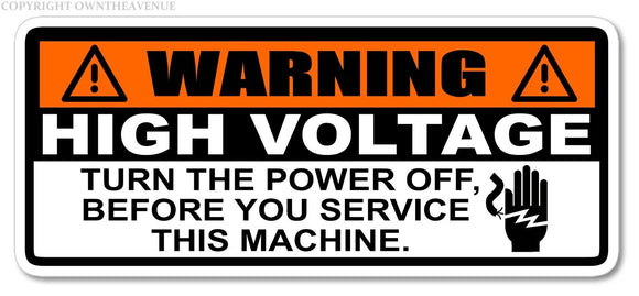 Danger High Voltage Electrical Safety Vinyl Label Sticker Decal 6