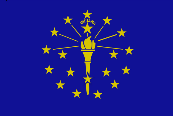 Indiana IN Flag Vinyl Sticker Choose Size