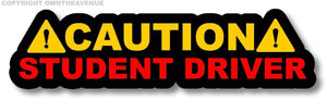 Caution Student Driver! Auto JDM Racing Drifting Decal Sticker 6" Inches Long - Model: FC7483