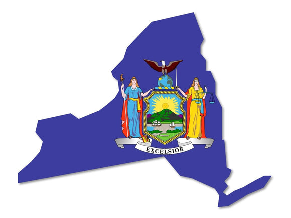 New York State Flag Car Truck Window Bumper Laptop Outline Sticker Decal 4