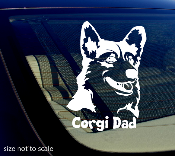 Corgi Dad Sticker Decal Heart Dog Animal Car 5