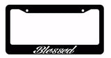 JDM Blessed Tuner Drifting Racing Funny Black License Plate Frame (blssdfr8m) - OwnTheAvenue