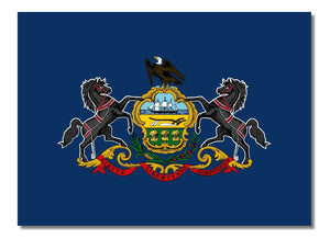 Pennsylvania PA Flag Car Truck Window Bumper Laptop Cup Vinyl Sticker Decal 4"